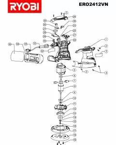 Buy A Ryobi ERO2412VHG Spare part or Replacement part for Your Sanders and Fix Your Machine Today